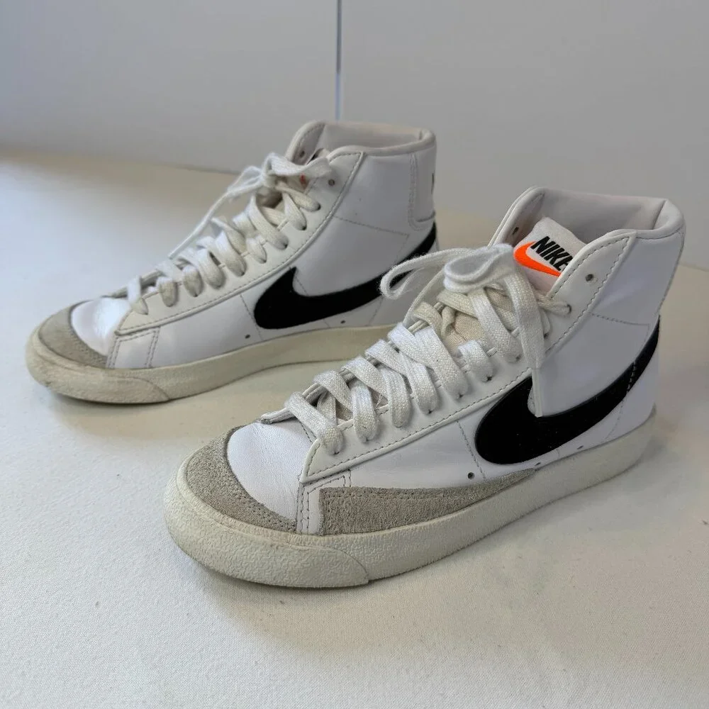 Nike Blazer Mid‎ 77 White/Sail-Black CZ1055-100 Women's Size 6